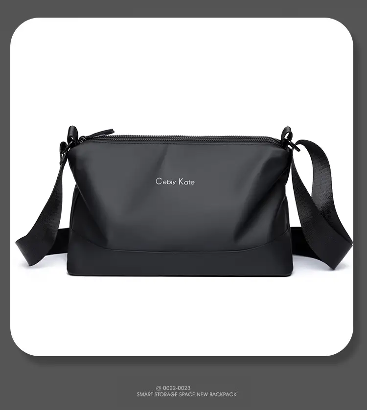 Black Cross-Key Messenger Bag for Men — feature 14