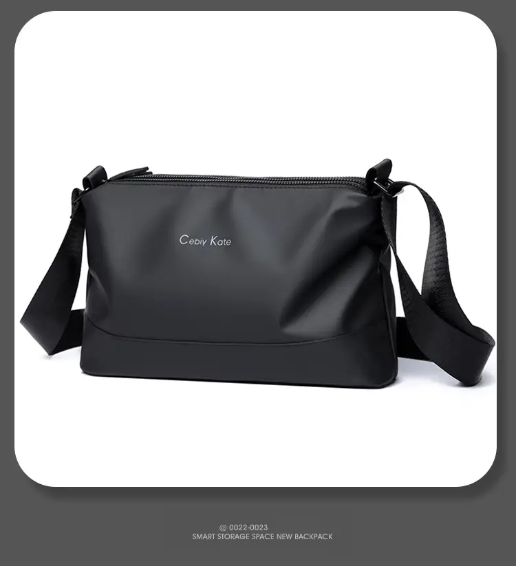 Black Cross-Key Messenger Bag for Men — feature 15