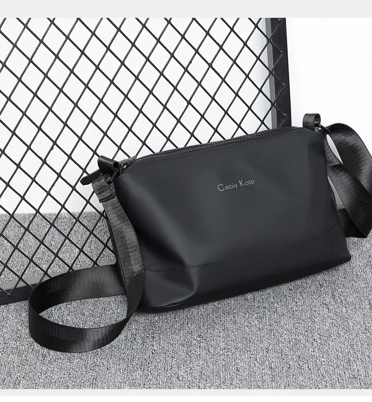 Black Cross-Key Messenger Bag for Men — feature 20