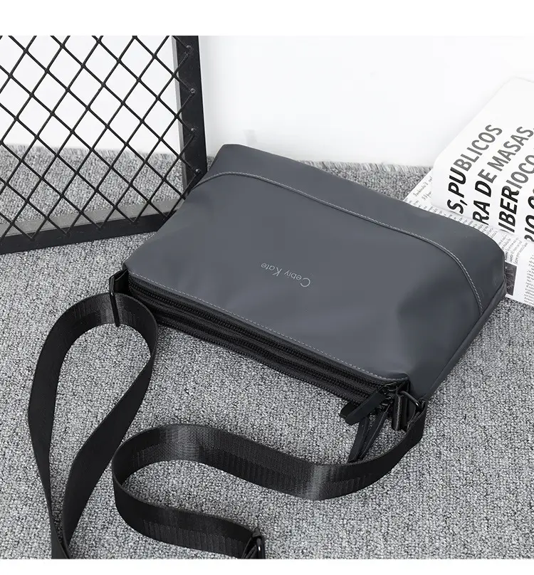 Black Cross-Key Messenger Bag for Men — feature 22