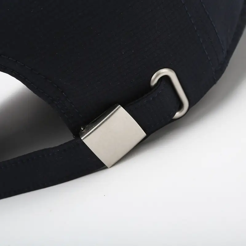 Men's Black Baseball Cap with Silver Buckle & Letter Embroidery - Image 10