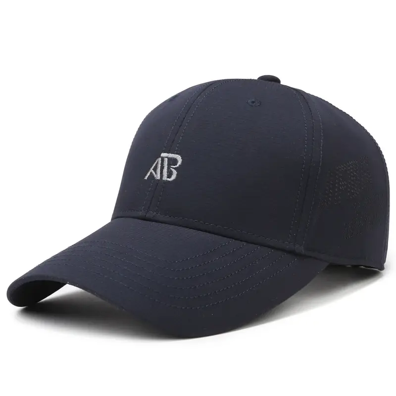 Men's Black Baseball Cap with Silver Buckle & Letter Embroidery - Image 2