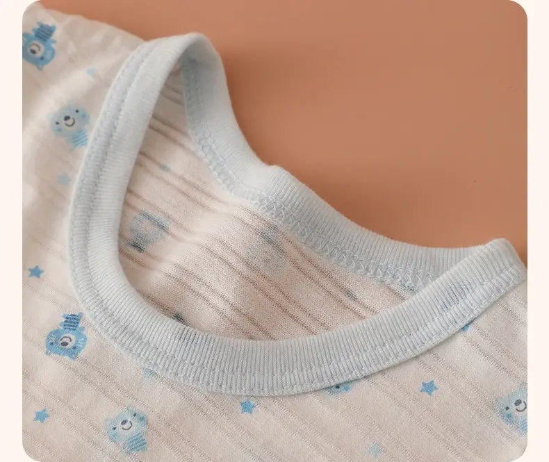 Cotton Boys Summer T-Shirt Set with Pupils Print — feature 14