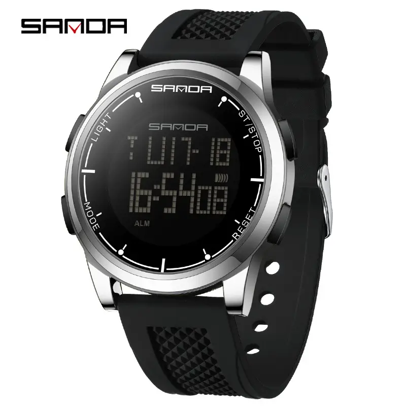 Sanda Men's Black Digital Hot Watch 16:22 - Image 5