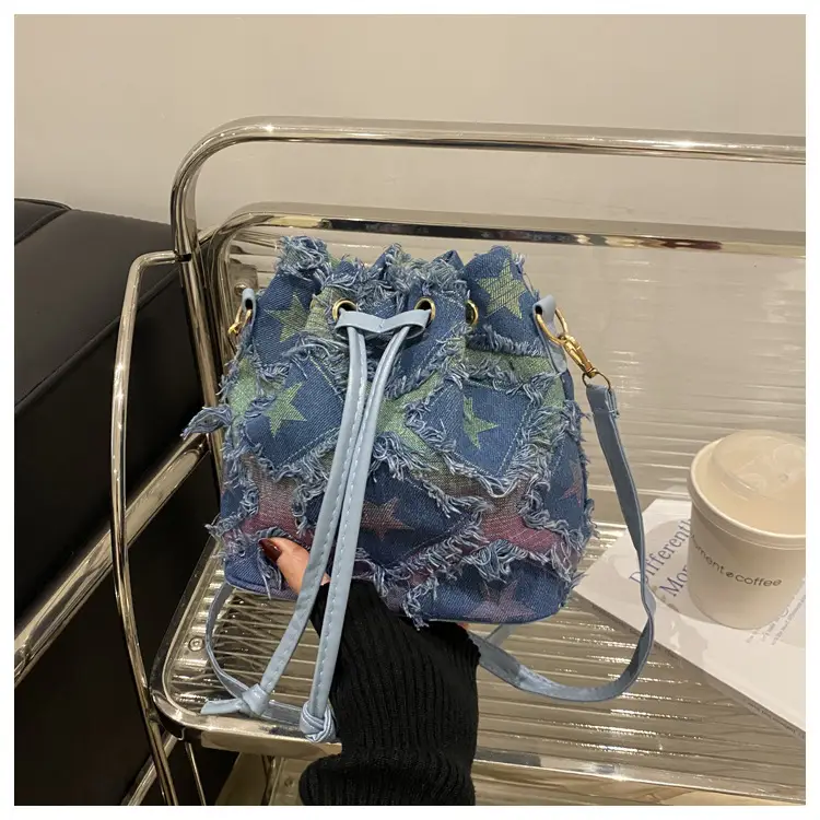 Vintage Denim Ringed Star Crossbody Bag 2025 — feature 20