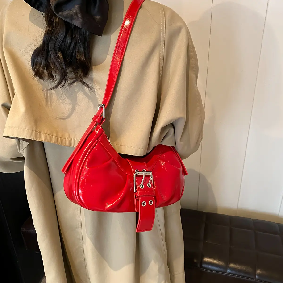 Red Neon Shoulder Tote Bag for Women 2025 - Image 3