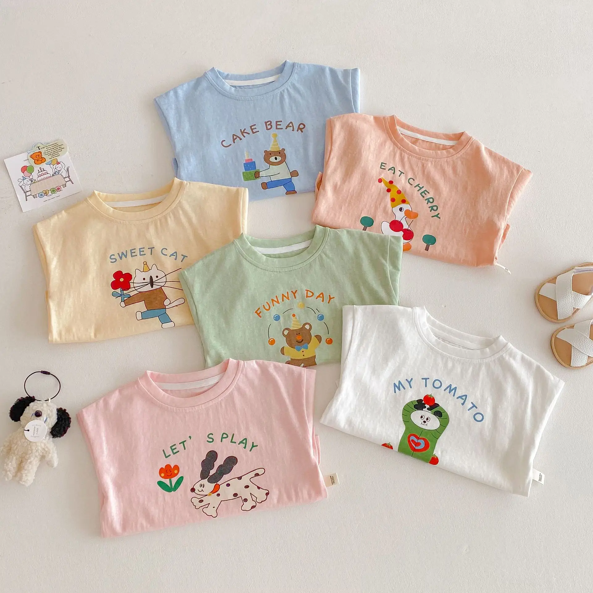 Girls Cartoon T-Shirt Funny Bear Wheel Green - Image 4