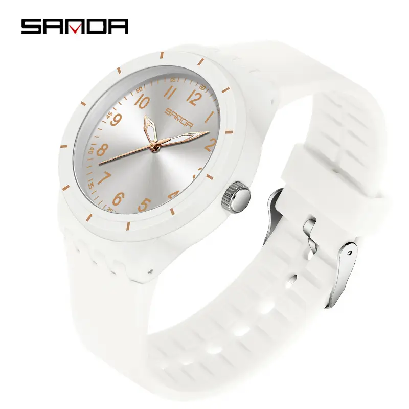Sanda Black Silicone Analog Watch with Luminous Dial - Image 10