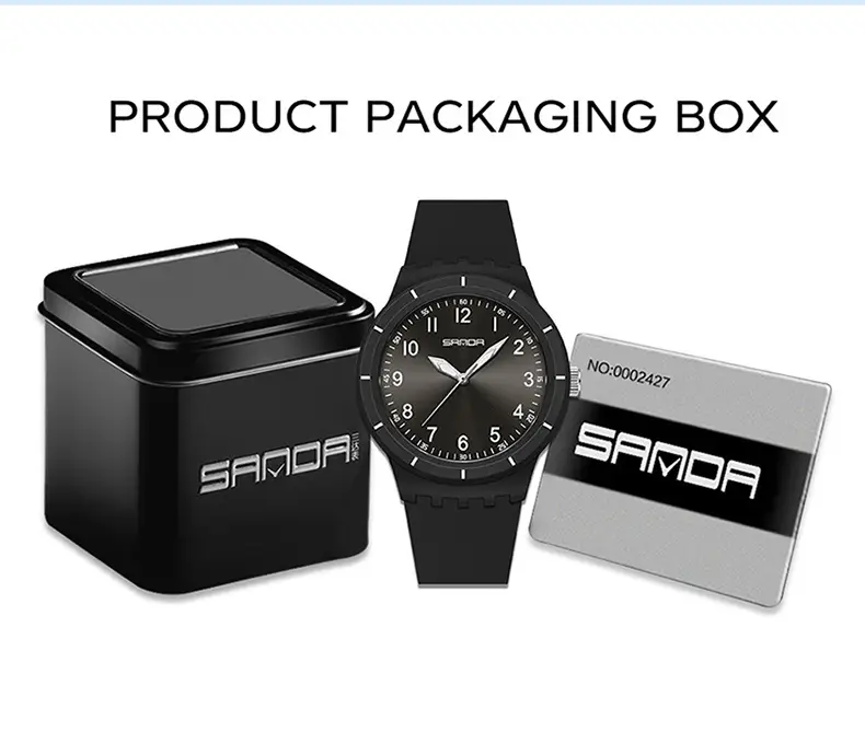 Sanda Black Silicone Analog Watch with Luminous Dial — feature 43