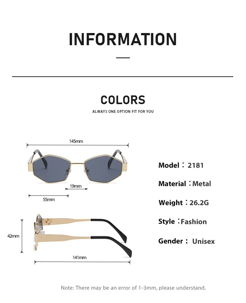 2025 Polygonal Sunglasses Silver Grey for Men Women — feature 6