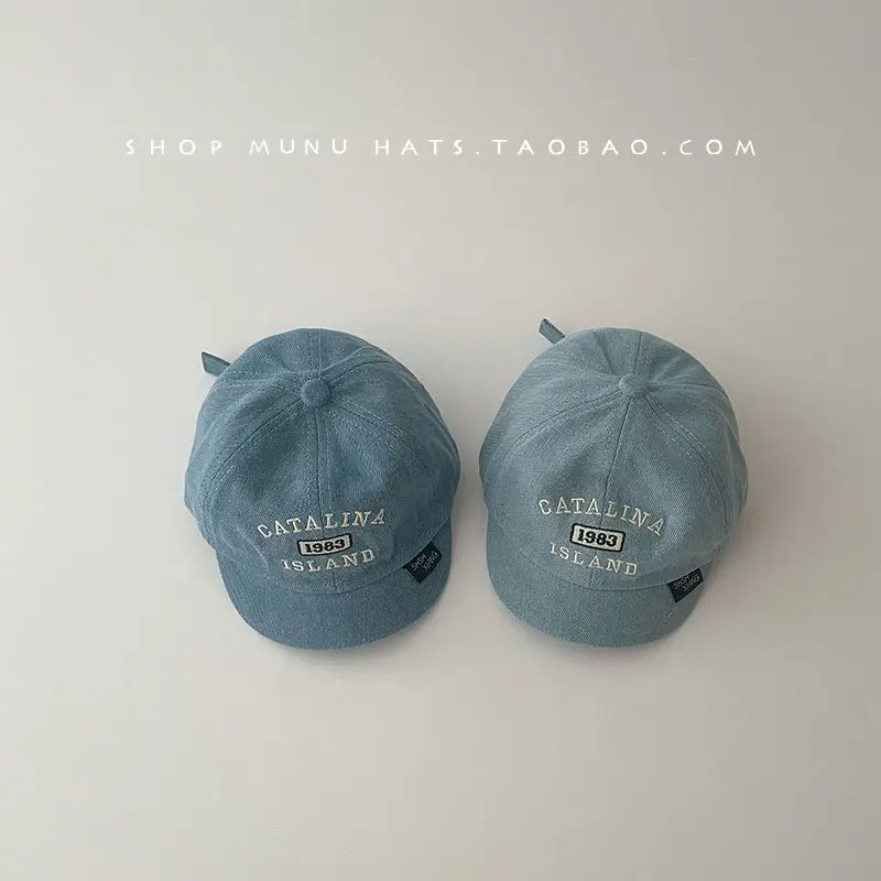 Baby Denim Cap Spring Autumn Embroidered Western Travel Sunshade Cap