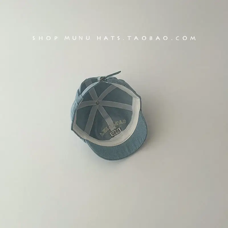 Baby Denim Cap Spring Autumn Embroidered Western Travel Sunshade Cap — feature 13