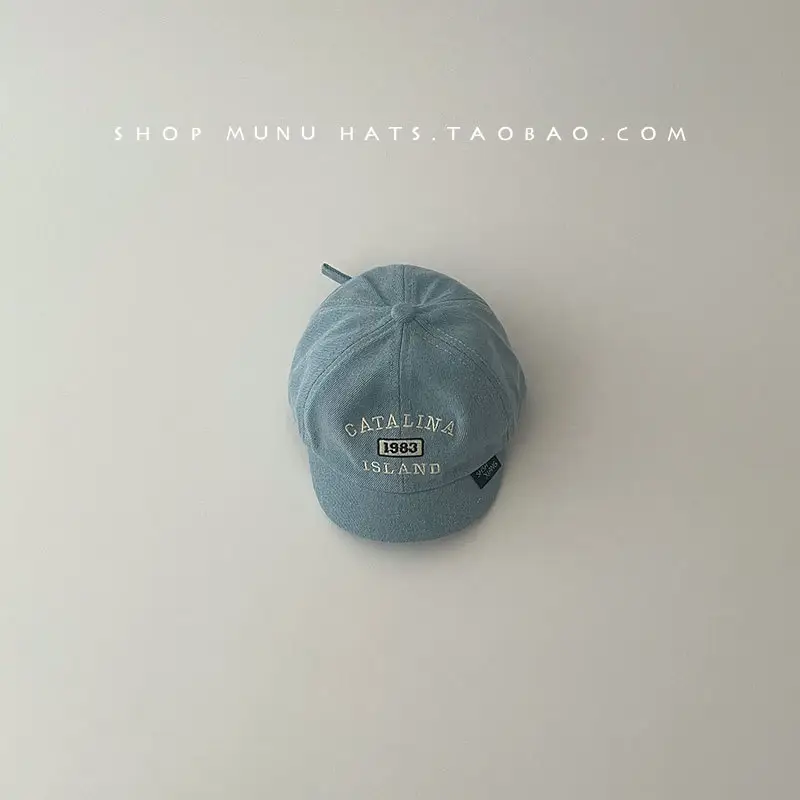 Baby Denim Cap Spring Autumn Embroidered Western Travel Sunshade Cap — feature 14