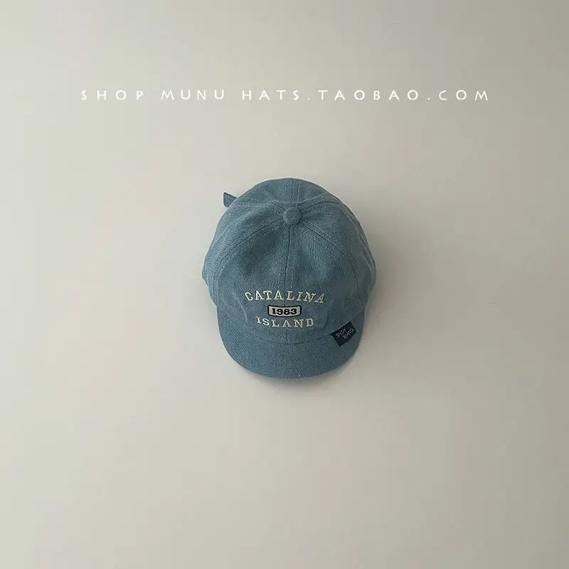 Baby Denim Cap Spring Autumn Embroidered Western Travel Sunshade Cap — feature 15