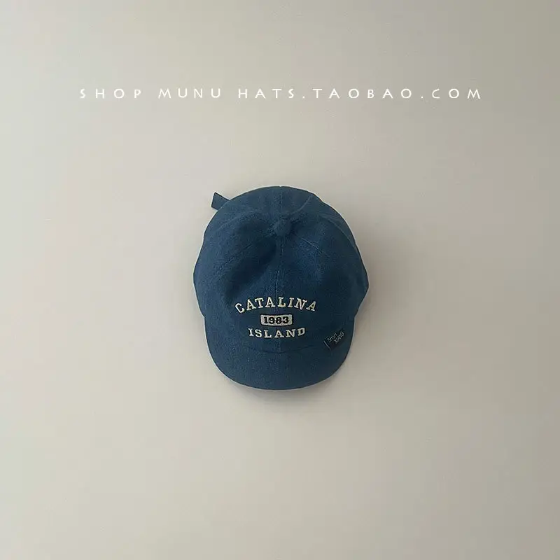 Baby Denim Cap Spring Autumn Embroidered Western Travel Sunshade Cap — feature 16