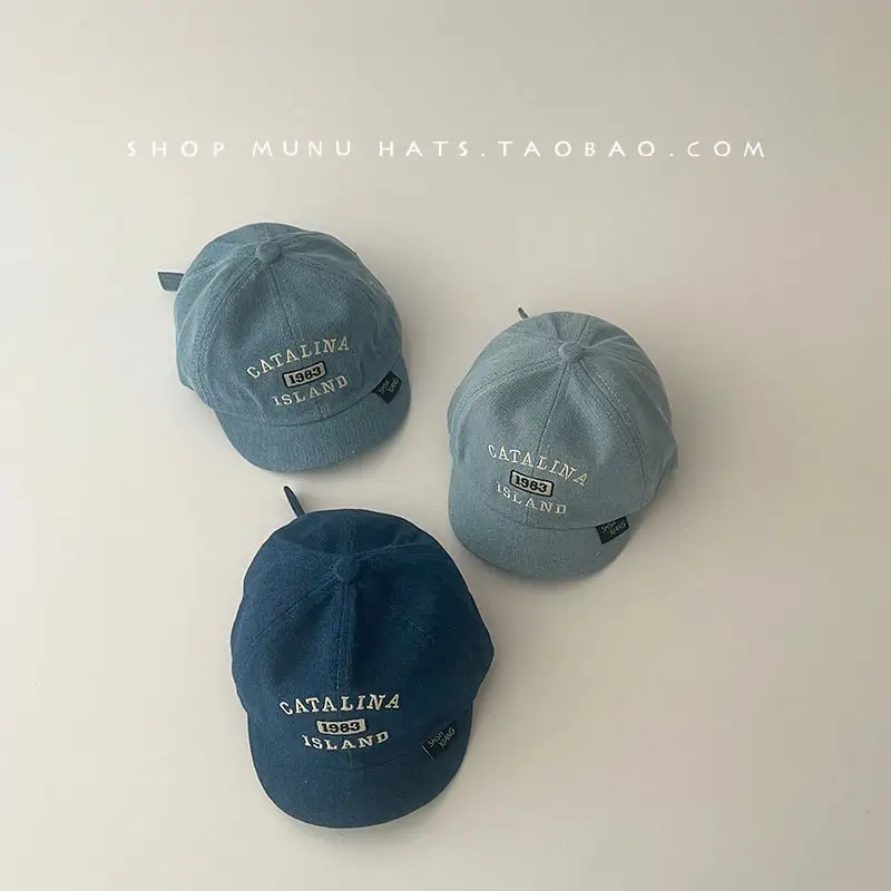 Baby Denim Cap Spring Autumn Embroidered Western Travel Sunshade Cap — feature 5
