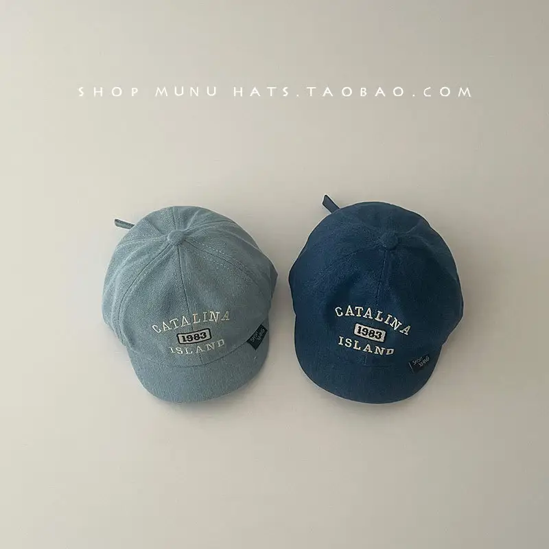 Baby Denim Cap Spring Autumn Embroidered Western Travel Sunshade Cap — feature 7