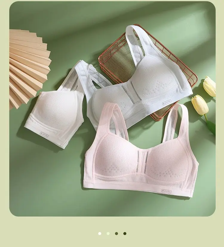 Developmental girls underwear high school students 16-year-old adolescent girls two-stage junior high school students bra cotton fixed cup — feature 14