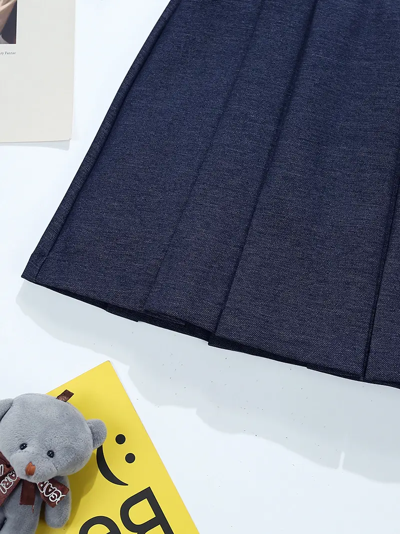Maillard Pleated Belt for Women High Waist Anti-glare Short Skirt — feature 8