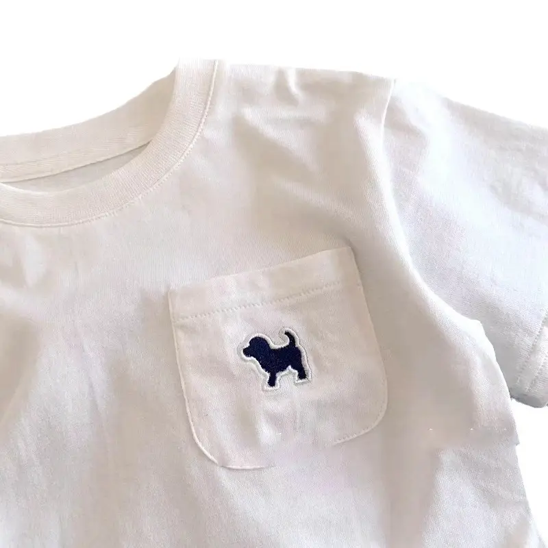 White Little Bear Pocket T-Shirt for Boys Summer - Image 7