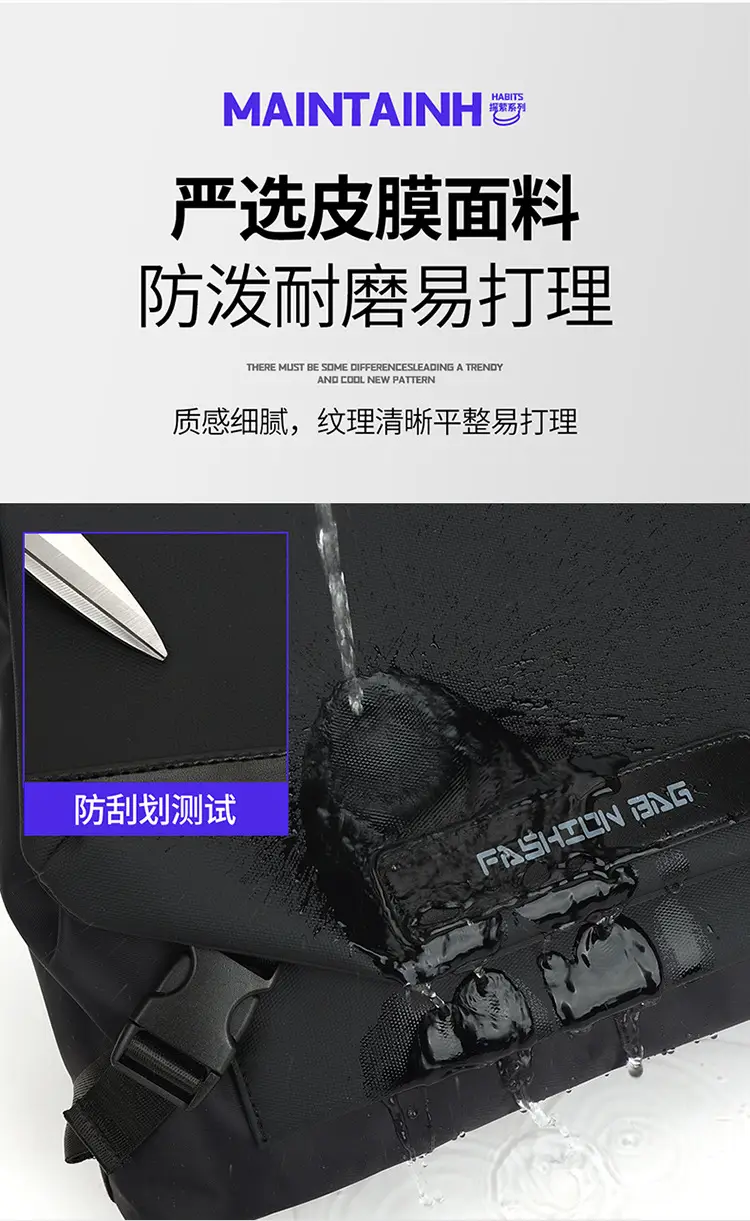2026 Men's Black Crossbody & Messenger Bag — feature 5