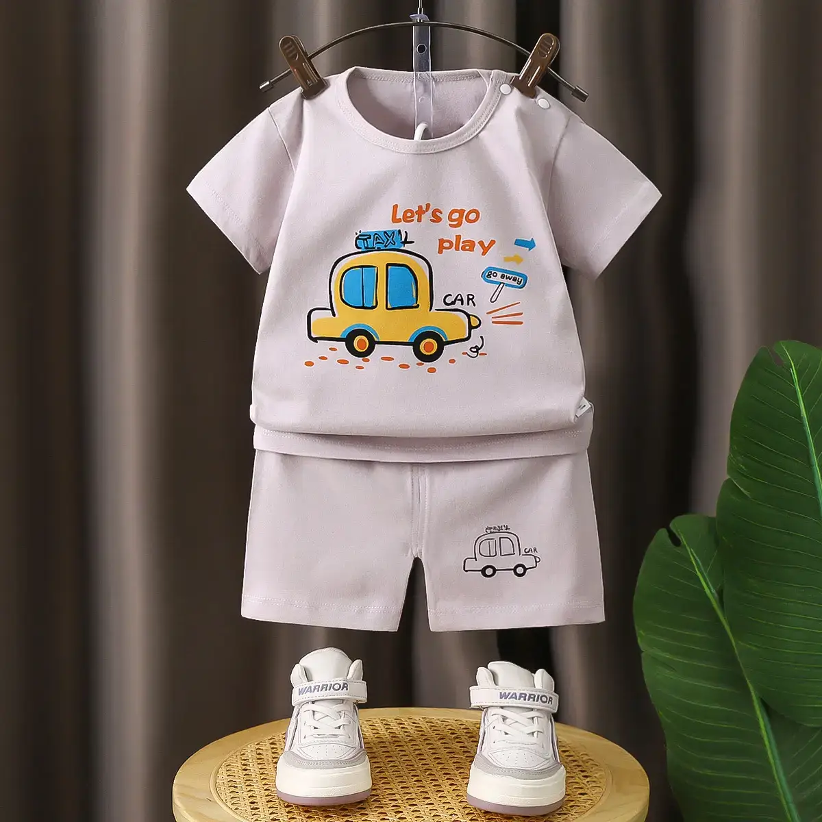Children's Cotton Short Sleeve T-Shirt Suit Summer Set