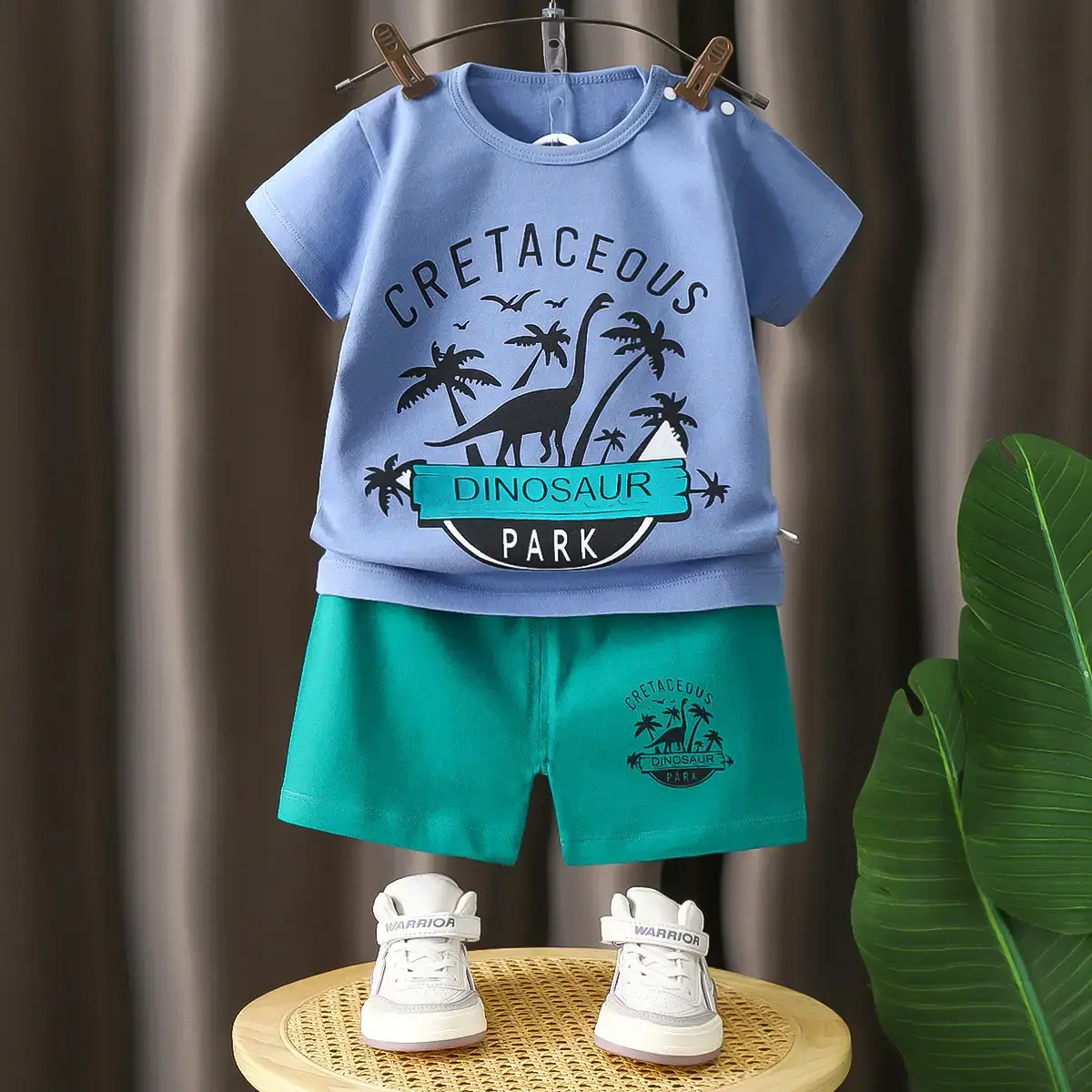 Children's Cotton Short Sleeve T-Shirt Suit Summer Set