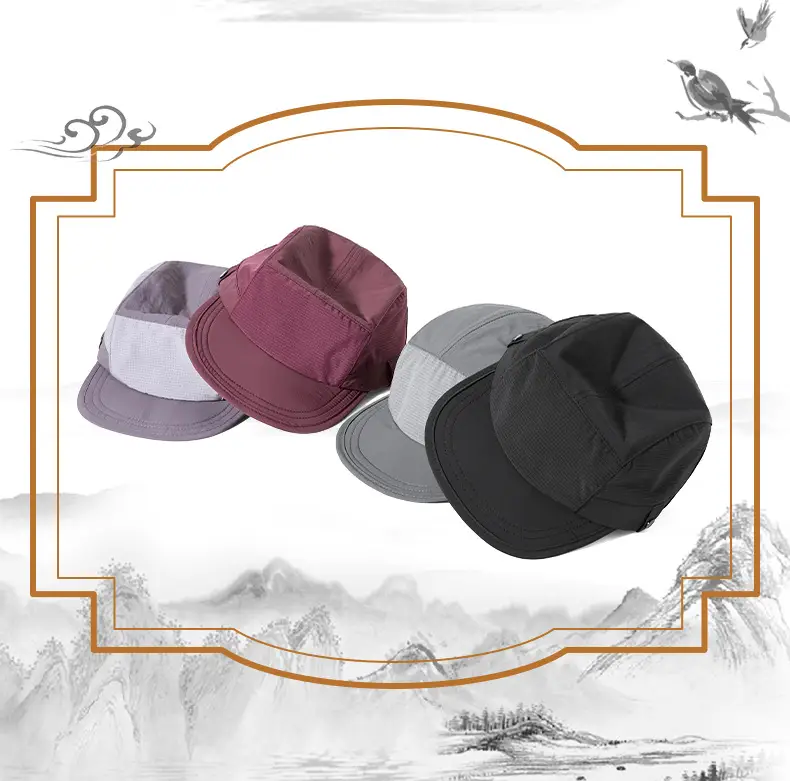 Grey 5-Panel Mesh Baseball Cap for Women & Men — feature 10