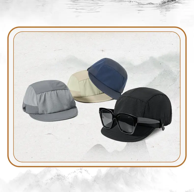 Grey 5-Panel Mesh Baseball Cap for Women & Men — feature 11