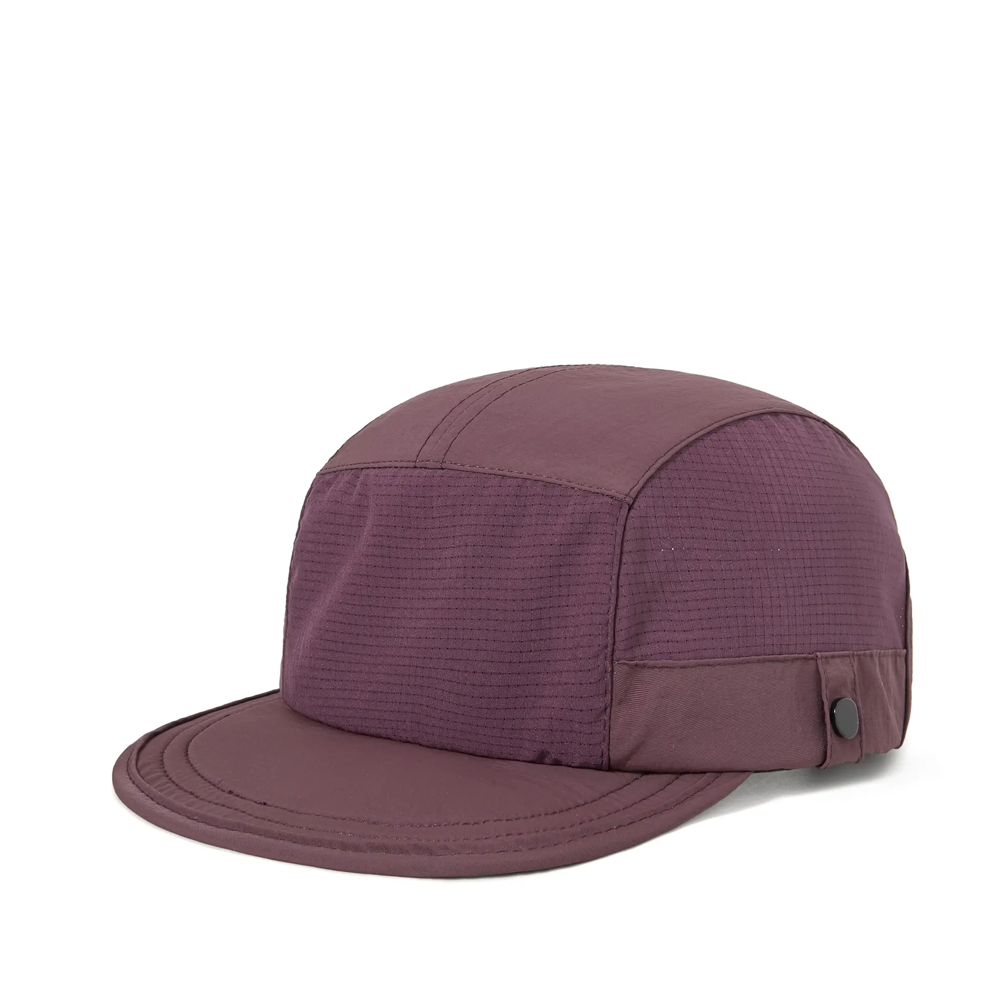 Grey 5-Panel Mesh Baseball Cap for Women & Men - Image 3