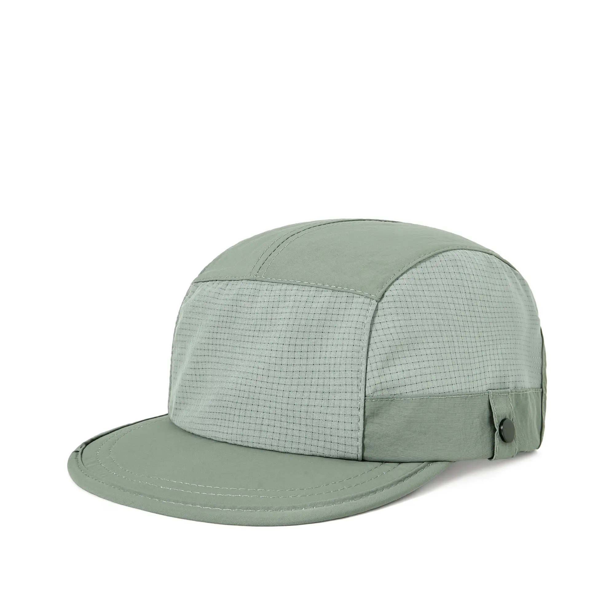 Grey 5-Panel Mesh Baseball Cap for Women & Men - Image 6