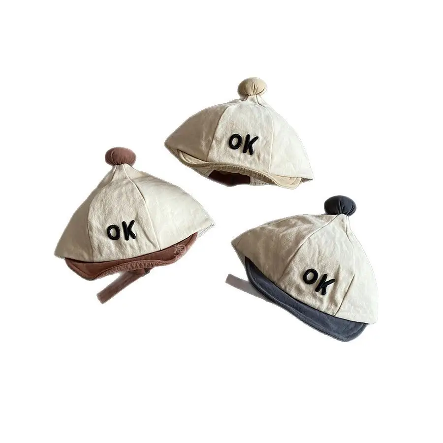 Baby Hat with OK Embroidery, White Black, Baseball Cap, Sun Protection - Image 10