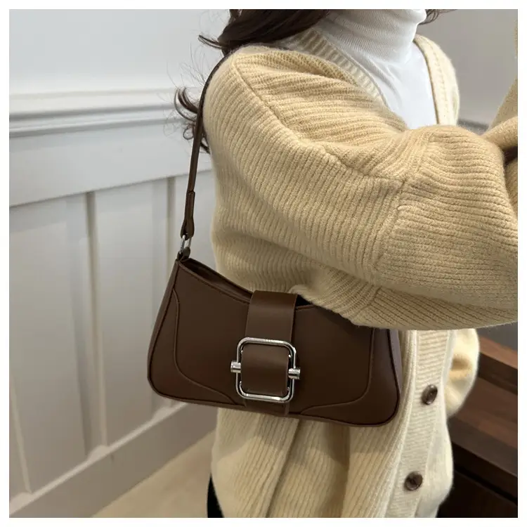 Silver Vintage Underarm Bag Women's Shoulder Crossbody — feature 12
