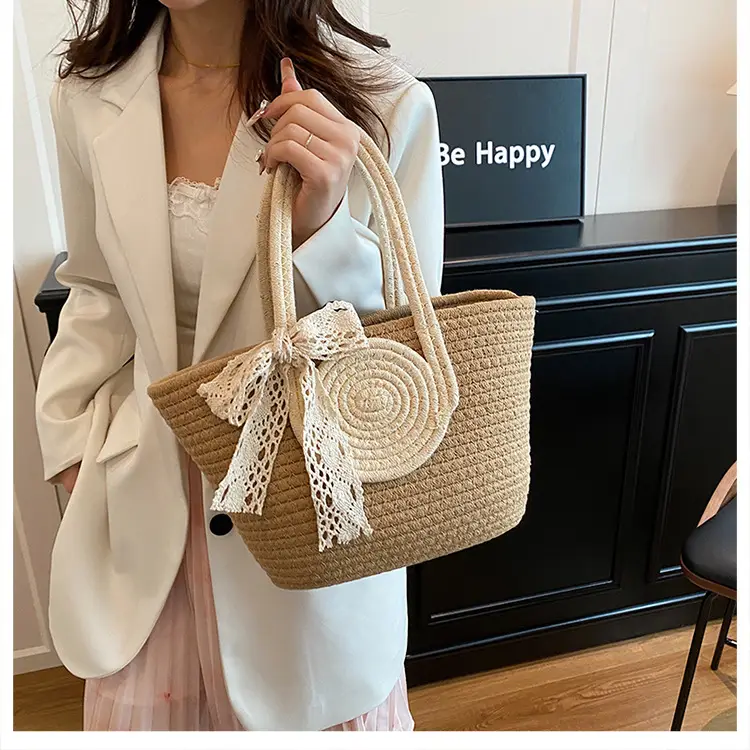 Straw Woven Shoulder Bag for Women 2025 Spring New Arrival — feature 12
