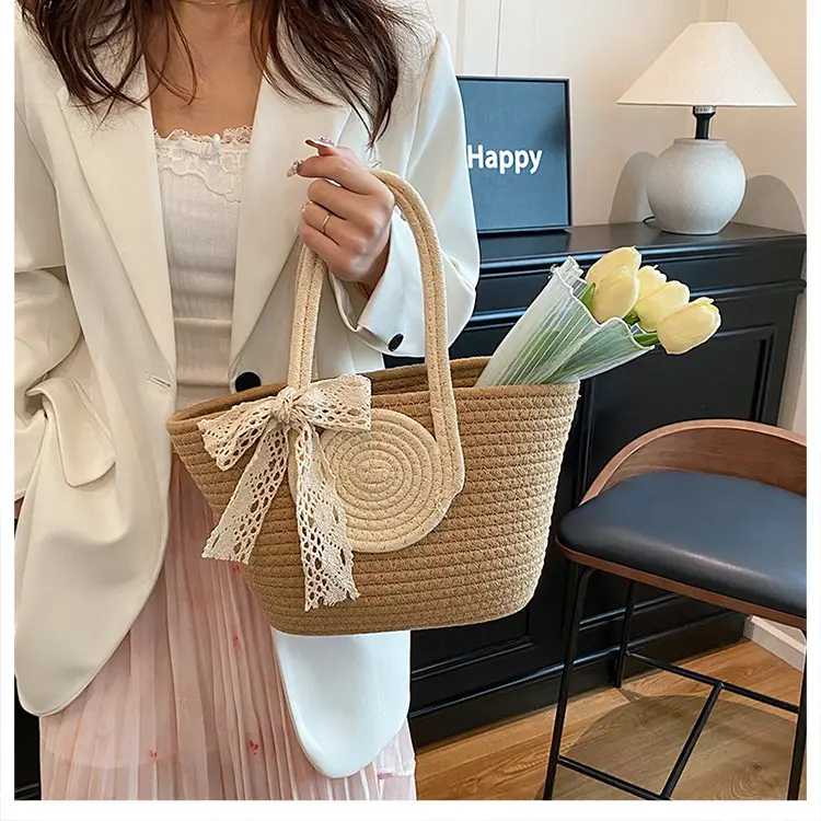 Straw Woven Shoulder Bag for Women 2025 Spring New Arrival — feature 15