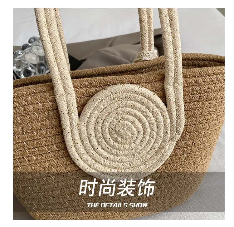 Straw Woven Shoulder Bag for Women 2025 Spring New Arrival — feature 3