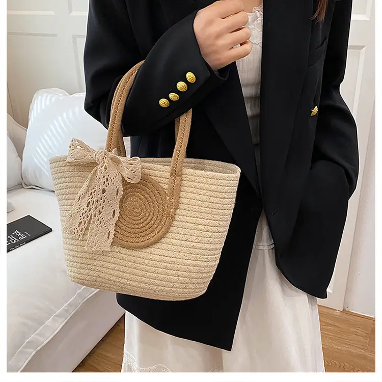 Straw Woven Shoulder Bag for Women 2025 Spring New Arrival — feature 8