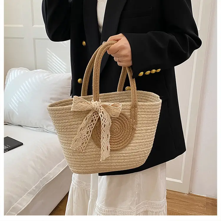 Straw Woven Shoulder Bag for Women 2025 Spring New Arrival — feature 9