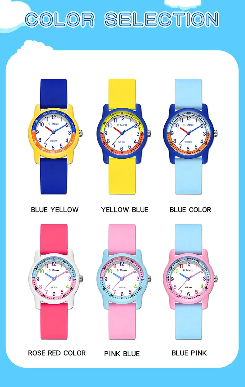 Small Elephant Cross-border Waterproof Kids Watch Purple Pink — feature 28