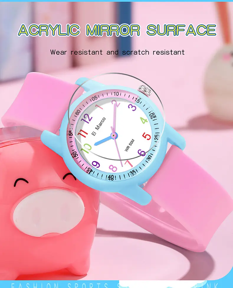 Small Elephant Cross-border Waterproof Kids Watch Purple Pink — feature 29