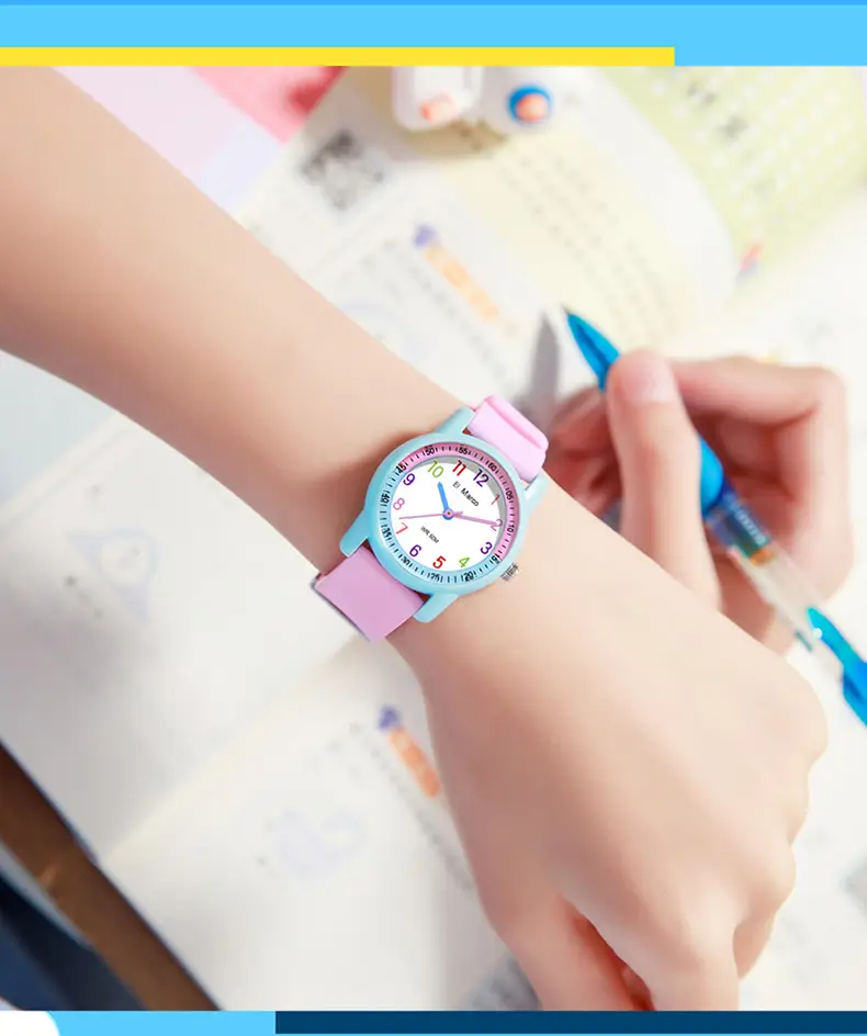 Small Elephant Cross-border Waterproof Kids Watch Purple Pink — feature 5