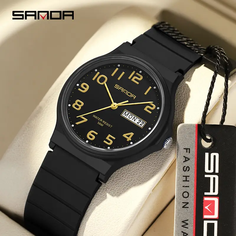 Sanda Men's Light Blue Quartz Watch with Double Calendar