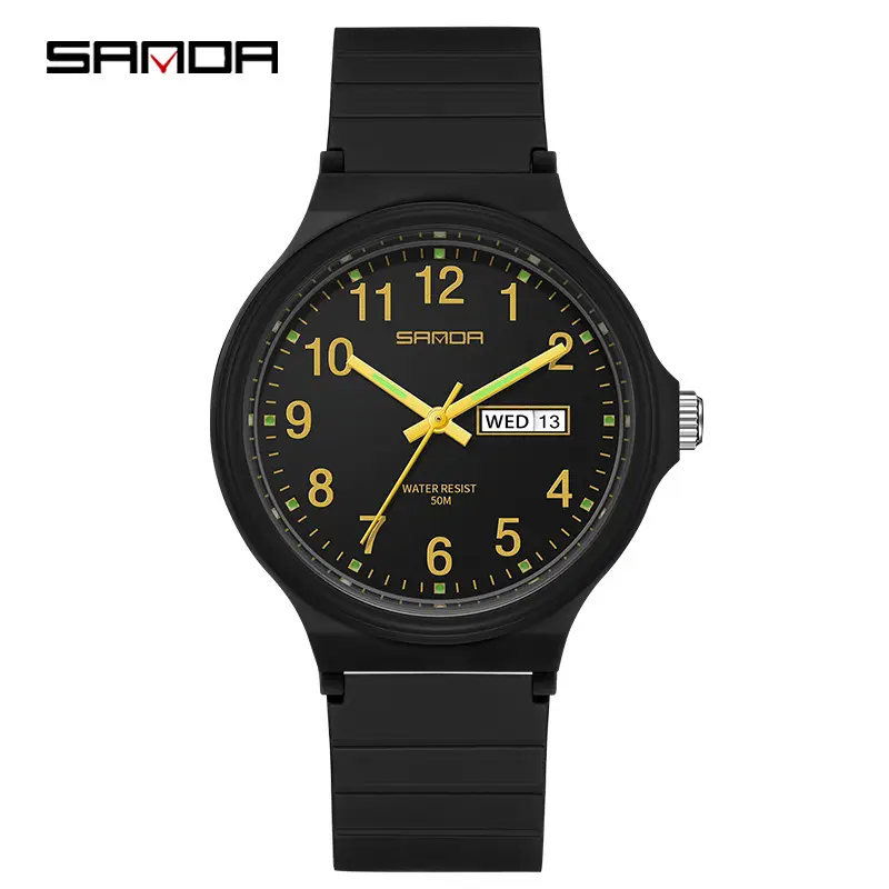 Sanda Men's Light Blue Quartz Watch with Double Calendar