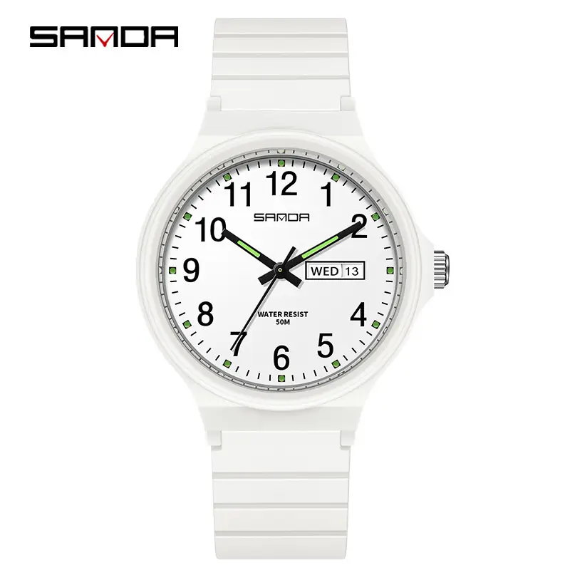 Sanda Men's Light Blue Quartz Watch with Double Calendar