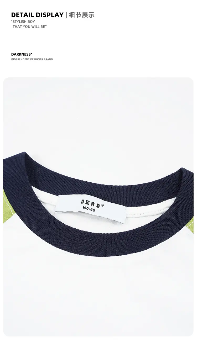 Girls Raglan Sleeve T-Shirt White Green Spring Autumn Casual Wear — feature 38
