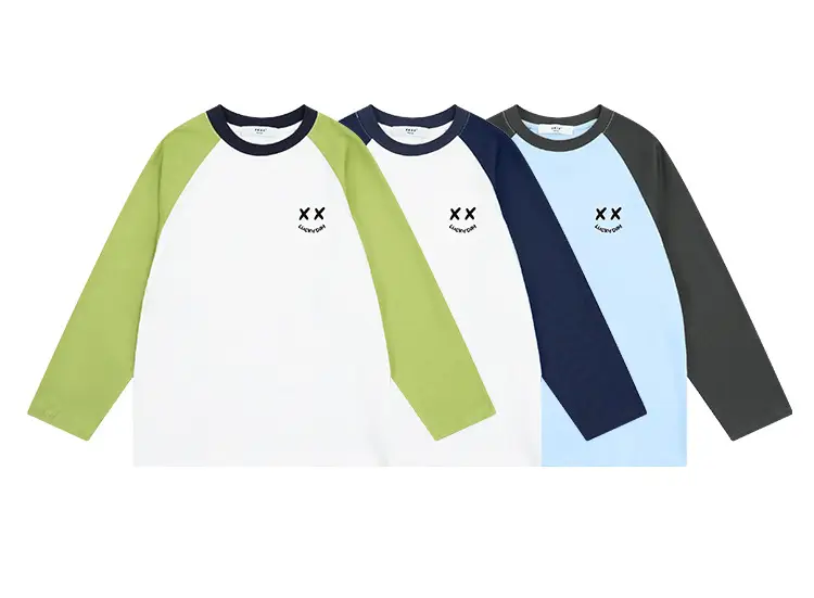 Girls Raglan Sleeve T-Shirt White Green Spring Autumn Casual Wear — feature 6