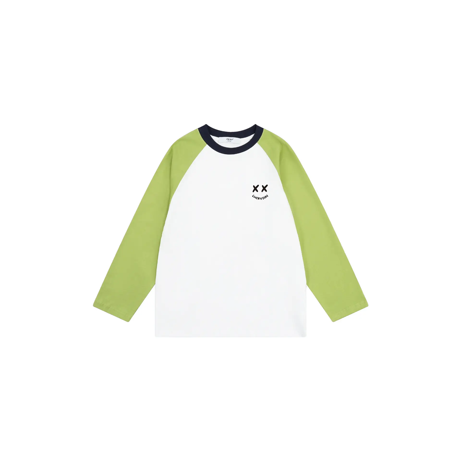 Girls Raglan Sleeve T-Shirt White Green Spring Autumn Casual Wear - Image 3