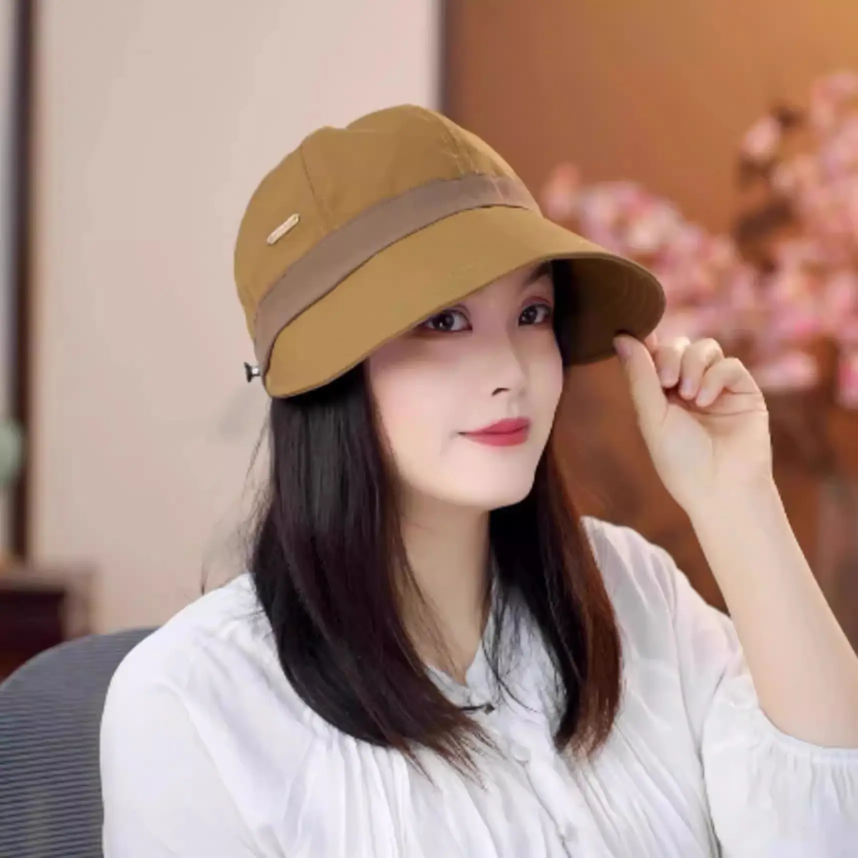 Women's Sun Protection Hat with Small Fisherman Design - Image 7