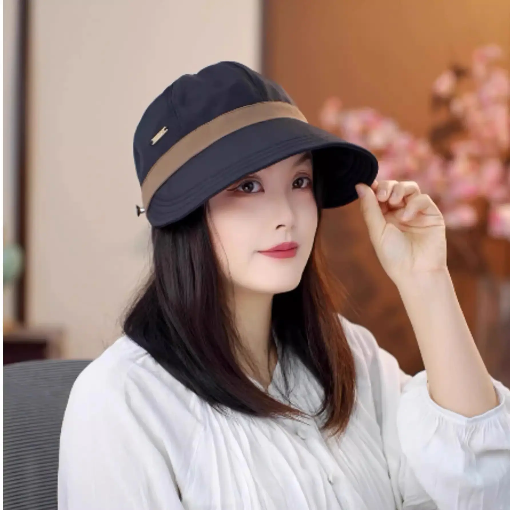 Women's Sun Protection Hat with Small Fisherman Design — feature 5