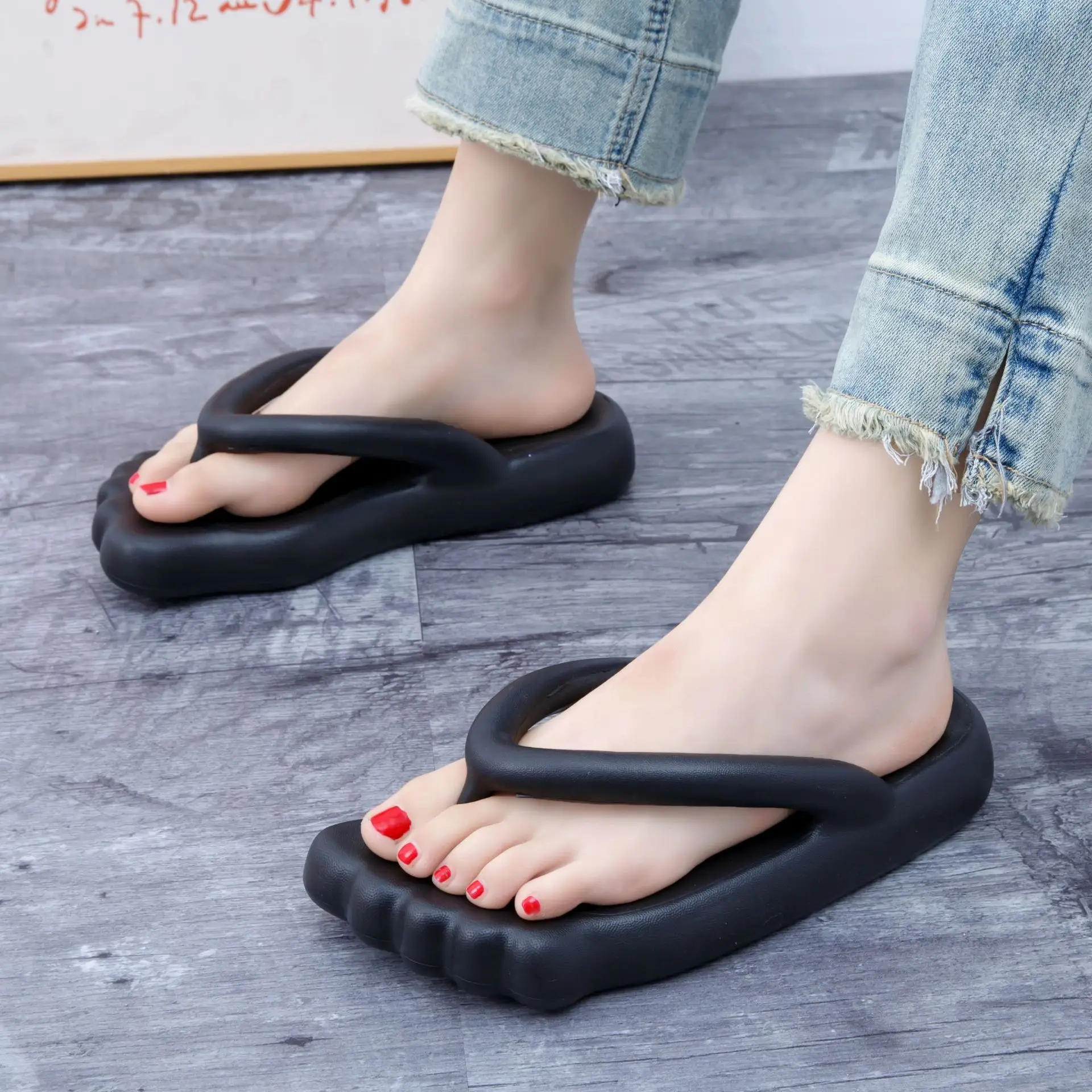 2025 New Black EVA Flip Flops Women Summer — feature 3